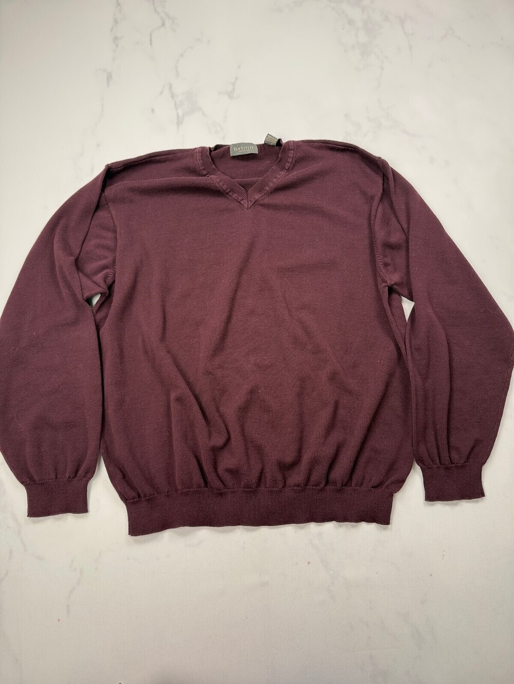 Van Heusen Pullover Burgundy 90s VTG Timeless Style - Womens XXL
